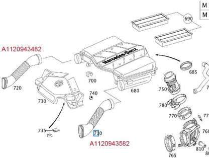 ya 15 10.19 zhengce for for benz W220 S280 S350 2003-2005 Front Left+Right Air Inlet Intake Du