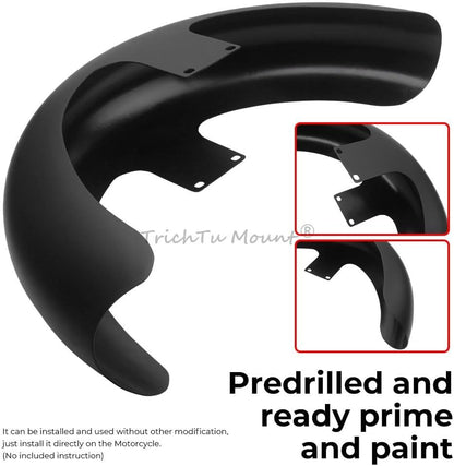 ya 7 8.24 baidi 19 inch Matte Black Wheel Wrap Front Fender for Harley CVO Road Street Glide