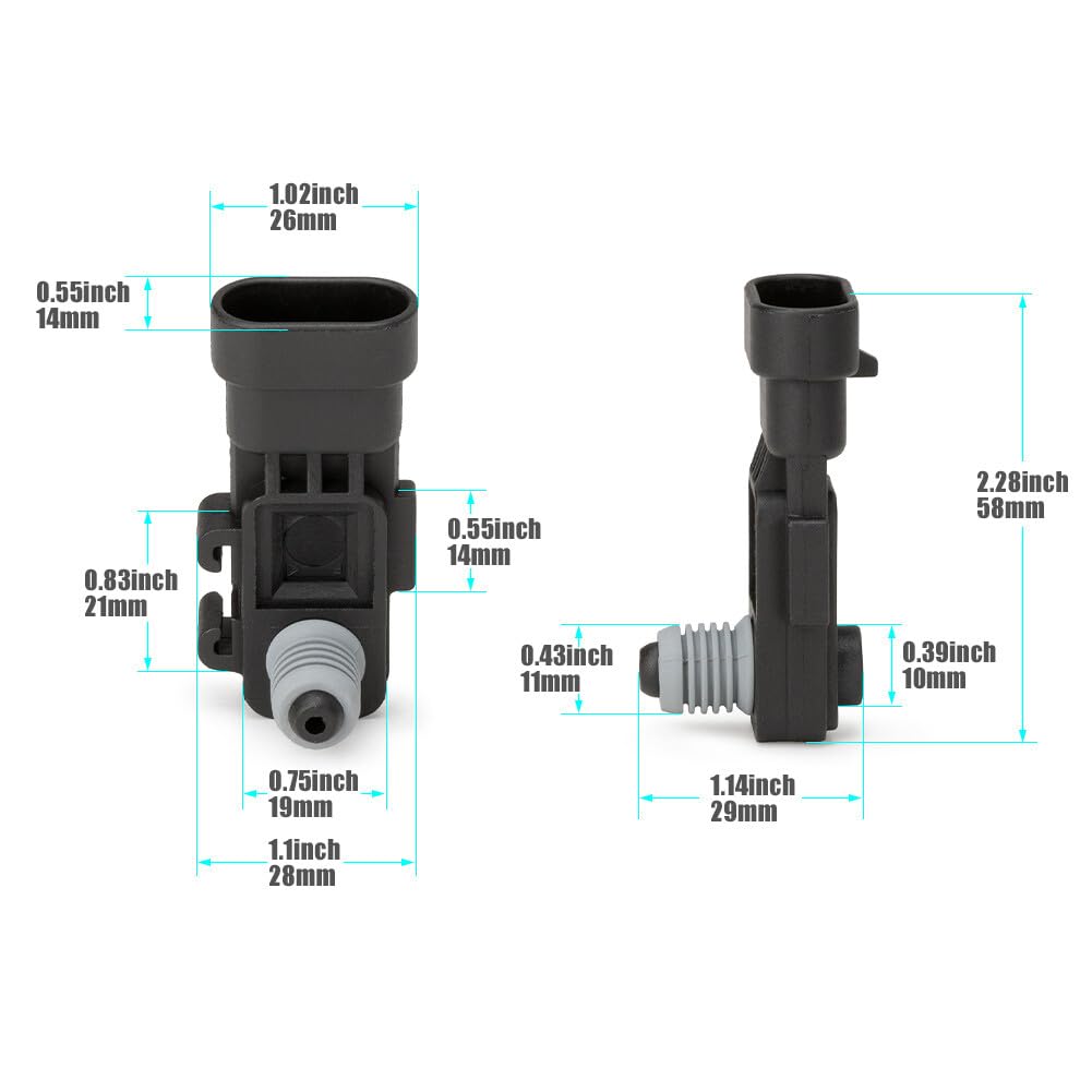 ya 4 8.8.2 1X Fuel Pump Tank EVAP Pressure Sensor for 1996-2008 GM CAR/Truck 16238399