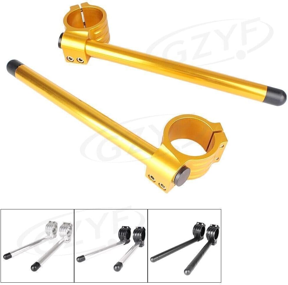 ya 6 8.24 baidi Pair 7/8 Universal Fork Clip on Handle Bar Handlebars For Cafe Racer 31-55mm