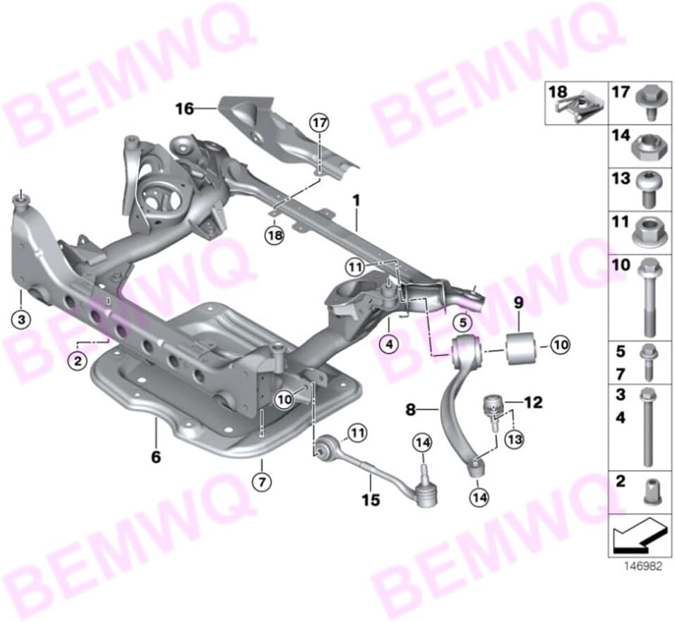 ya 5 8.10 Front lower front control arm kit for BMW X1 E84 328i 335i xDrive 31126768989
