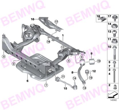 ya 5 8.10 Front Lower for ward Control Arm Kit for BMW X1 E84 328i 335i xDrive 31126768989