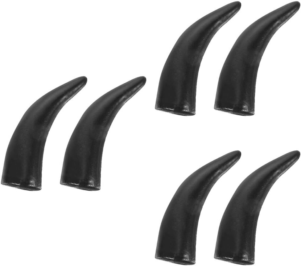 ya 13 9.15 zhengce 3 Pairs Ox Horn Headband Fake Bull Horns Halloween DIY Imitation