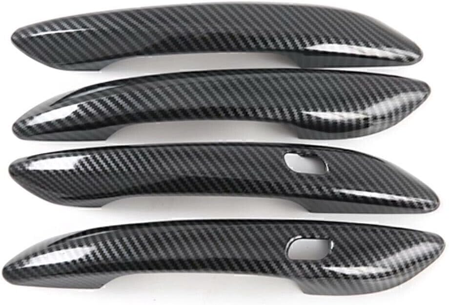 ya 10 9.16 baidi 4PCS Exterior Side Door Handle Cover Trim for Hyundai for Elantra 2021 Black
