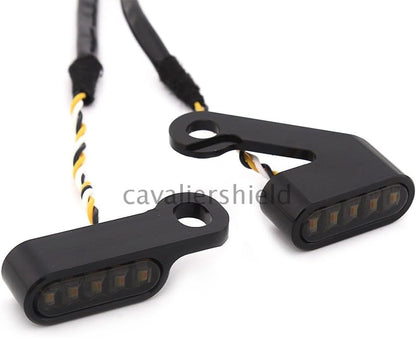 ya 13 9.15 baidi 2x Black LED Turn Signal Light Blinker Indicator Lamp for Harley Sportster