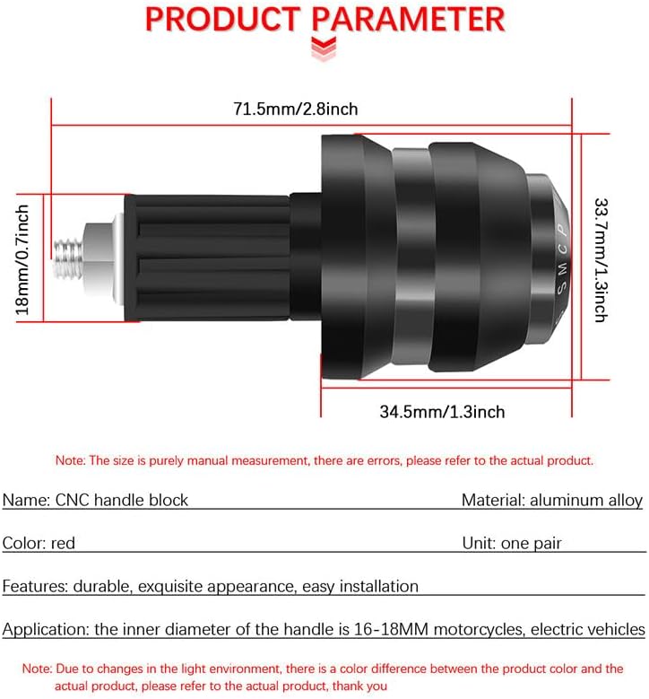 ya 6 8.24 baidi 7/8 22mm Motorcycle Handlebar Grips Bar End Slider Cap Plug Aluminum Universal