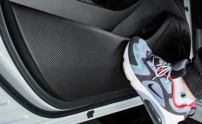 ya 3 8.24 baidi Suitable for for for Volvo V60 20-23 Carbon Fiber Polyurethane Synthetic Leather Inner Door Anti-kick pad Panel Decoration 