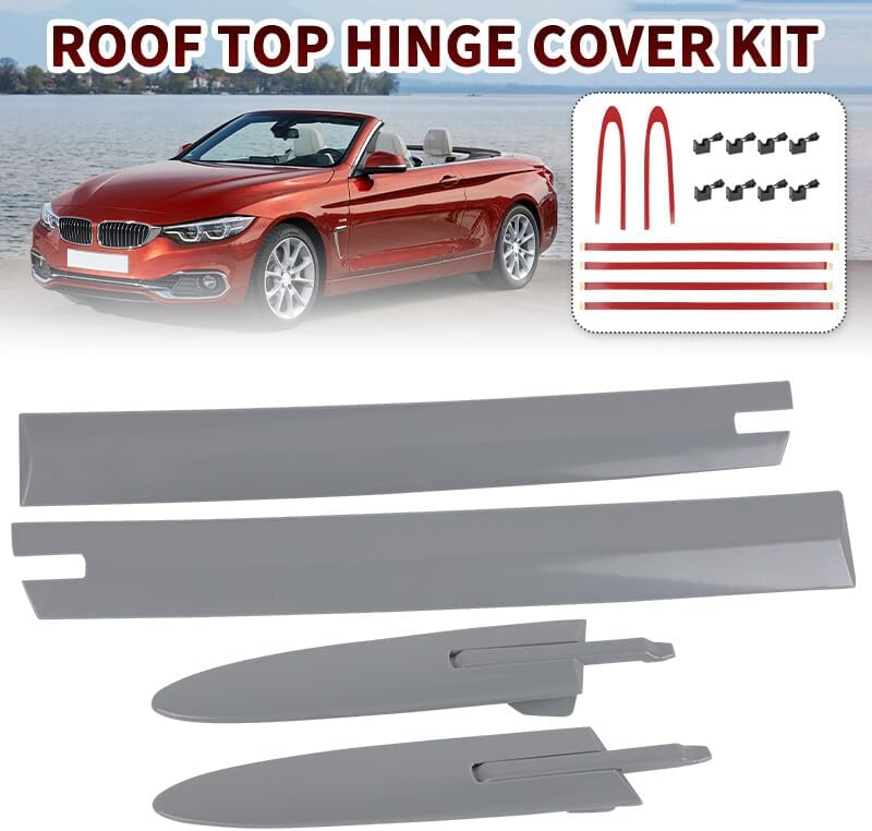 ya 5 8.24 baidi 4X Left Right Convertible Roof Top Hinge Cover Clips for BMW E93 F83 335i M3 M4