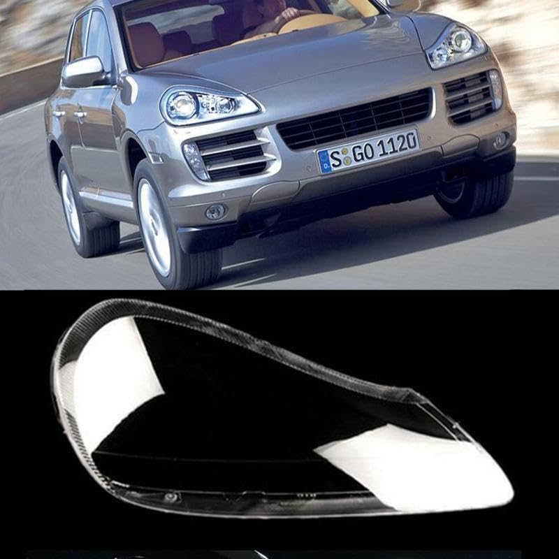 ya 4 8.14 Suitable for Porsche Cayenne 2008-2010 Right Transparent Headlight Lens Housing Protective Cover 