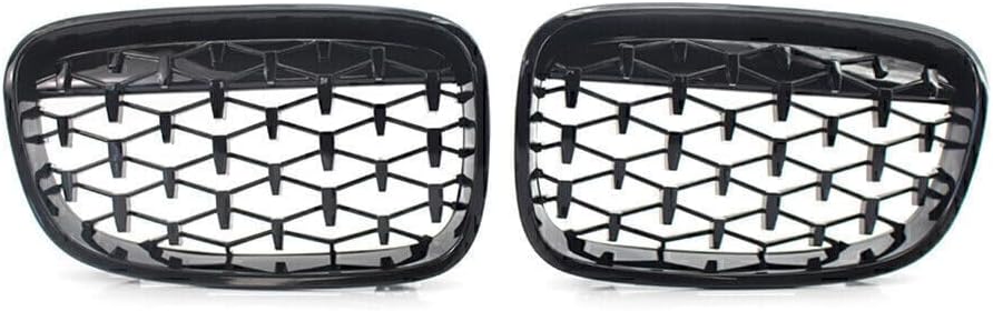 ya 9 10.24 Diamond Meteor Front Kidney Grill Grille Gloss Black for BMW 1 Series F20 1