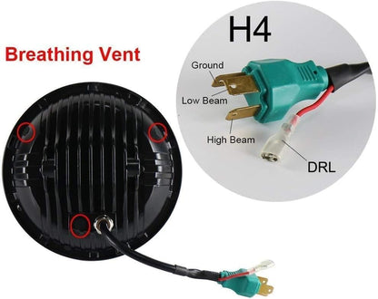 ya 14 9.20 zhengce For FJ Cruiser 2007-2014 7 Projector Round LED Headlight Combination High/-1