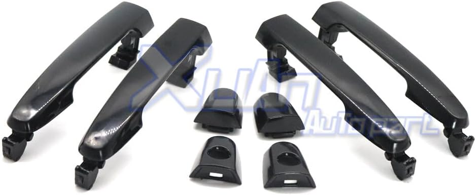 ya 10 9.16 baidi Front and Rear Left and Right Door Handles Black 4 Pieces for Toyota for Camry Highlander Matrix-