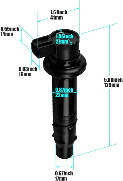 ya 13 9.15 baidi Set of 4 Fits for Yamaha MT-07 R6 RJ15 Bj YZF R1FZ8 F6T558 Ignition Coils N