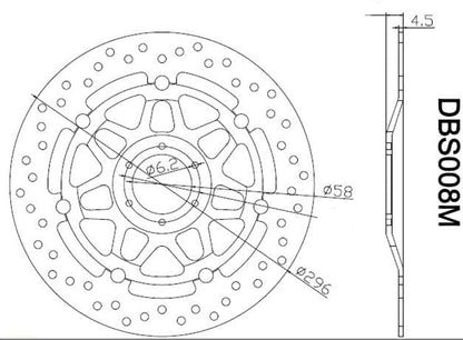 ya 13 9.15 baidi Front Brake Disc Rotors for Honda CBR900RR CBR600F F3 VTR1000F VFR750F CB400