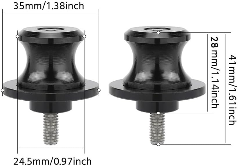 ya 23 10.7 baidi CNC 6mm Swingarm Spools Sliders for Yamaha YZF-R6/S YZF-R1/M/S R3 MT-03/07/09/10