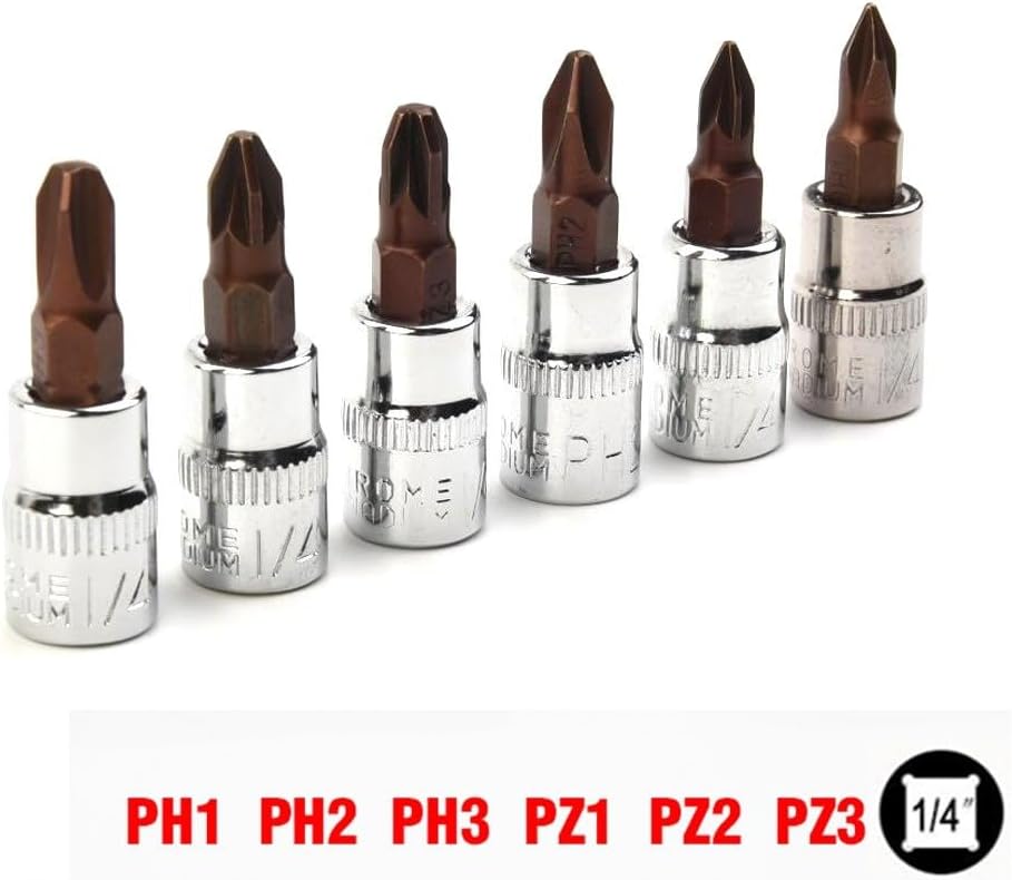 ya 14 9.20 baidi Bit Screwdriver Bit 38mm 6.35mm / 1/4 Chrome Vanadium Steel Drive PH1-1