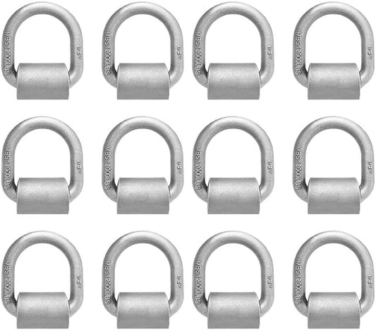 ya 4 8.8.2 12 Pack Welded Heavy Duty Trailer Truck D Ring Anchor 1/2 Forged D Ring
