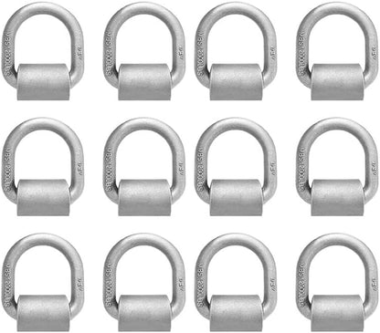 ya 5 8.24 baidi 12 Pack Welded Heavy Duty Trailer Truck D Ring Anchor 1/2 Forged D Ring