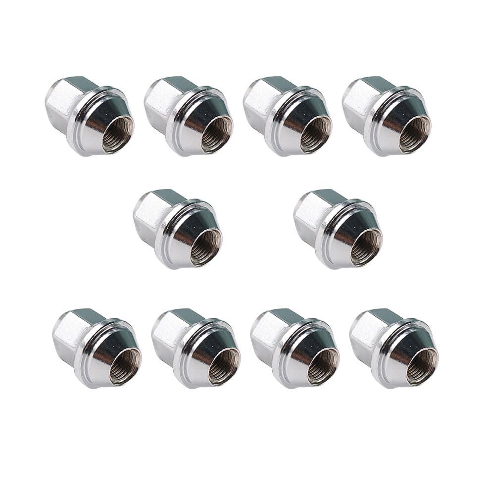 ya 5 8.10 10x Wheel Lug Nut Chrome Fit for Edge 15-19 Fusion 17-19 for Mustang 15-19 MKX 16-19