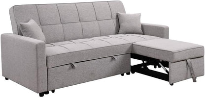 ya 28 10.13 baidi Light Gray 83 Sofa Bed,3 Seater, Pull Out Couch,Adjustable Backrest,Conver