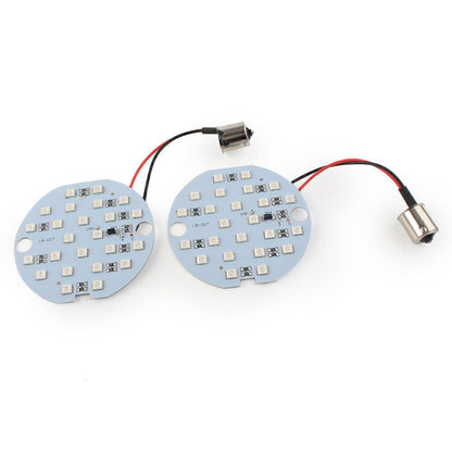 ya 9 10.24 Red Turn Signal/Daytime Running Panel Light Fit Harley 1156 BA15d