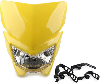 ya 6 8.14 Yellow Motorcycle Front Headlight Head Lamp Mx Enduro Dirt Trail Bike 250cc