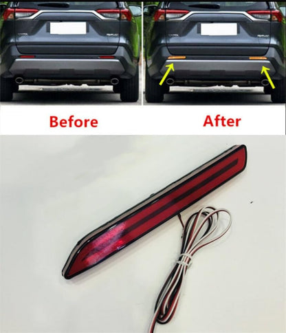ya 13 9.15 baidi for Toyota RAV4 2019-2024 LED Red Rear Fog Bumper Brake Light Tail Light Dr