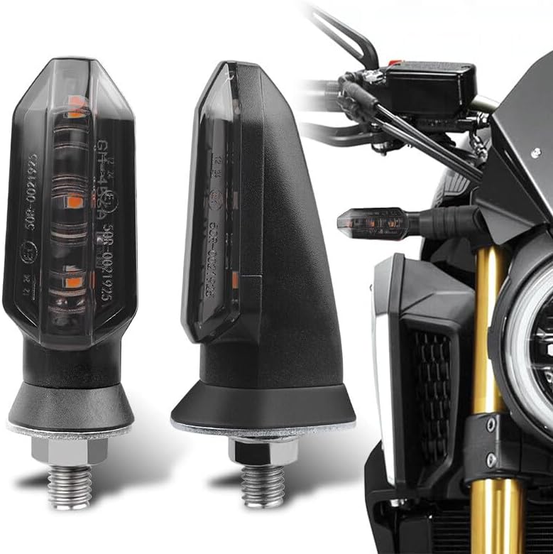 ya 7 8.24 baidi 2X 12V Smoke Amber Motorcycle LED Turn Signals Indicator Blinker Light Universal