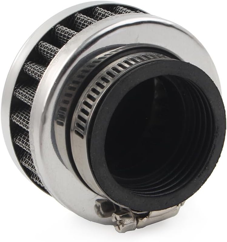 ya 5 8.10 Air Intake Filter Cleaner Rubber Bend Inlet Stainless Steel Mesh Motorcycle 42mm