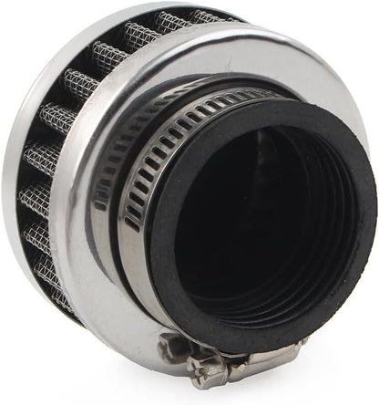 ya 5 8.10 Air Intake Filter Cleaner Rubber Bend Inlet Stainless Steel Mesh Motorcycle 42mm