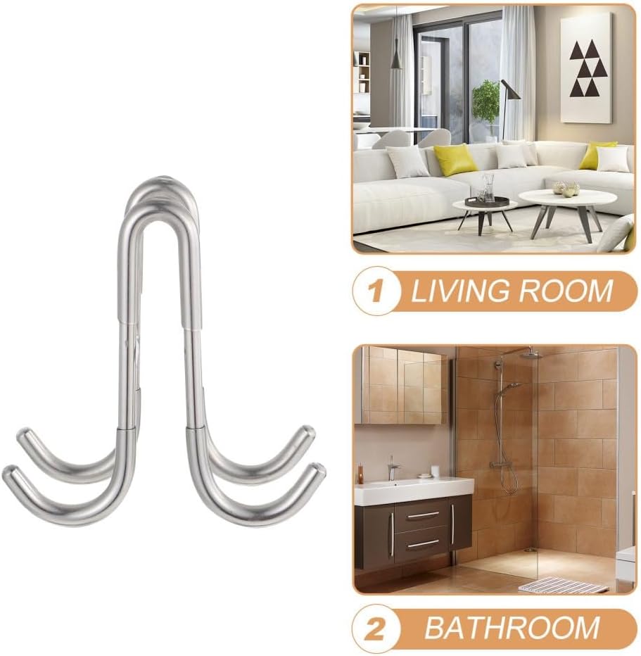 ya 26 10.21 baidi Double-Sided Hook Shower Door Hanger Hooks Stainless Steel Towel