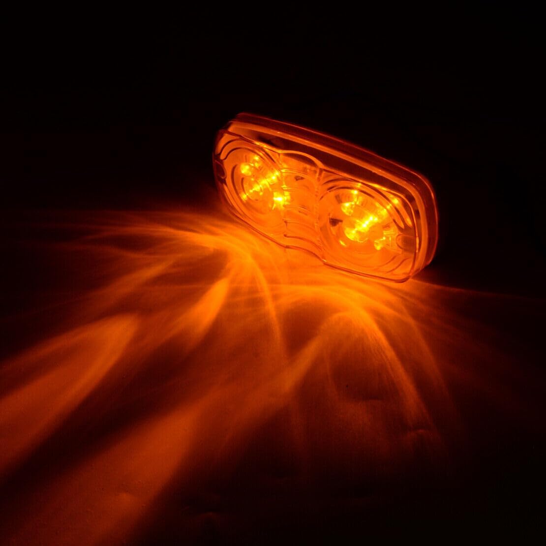 ya 4 8.14 5pcs Amber LED Side Marker Lights Clearance Lights for Trailer Truck RV A5 @