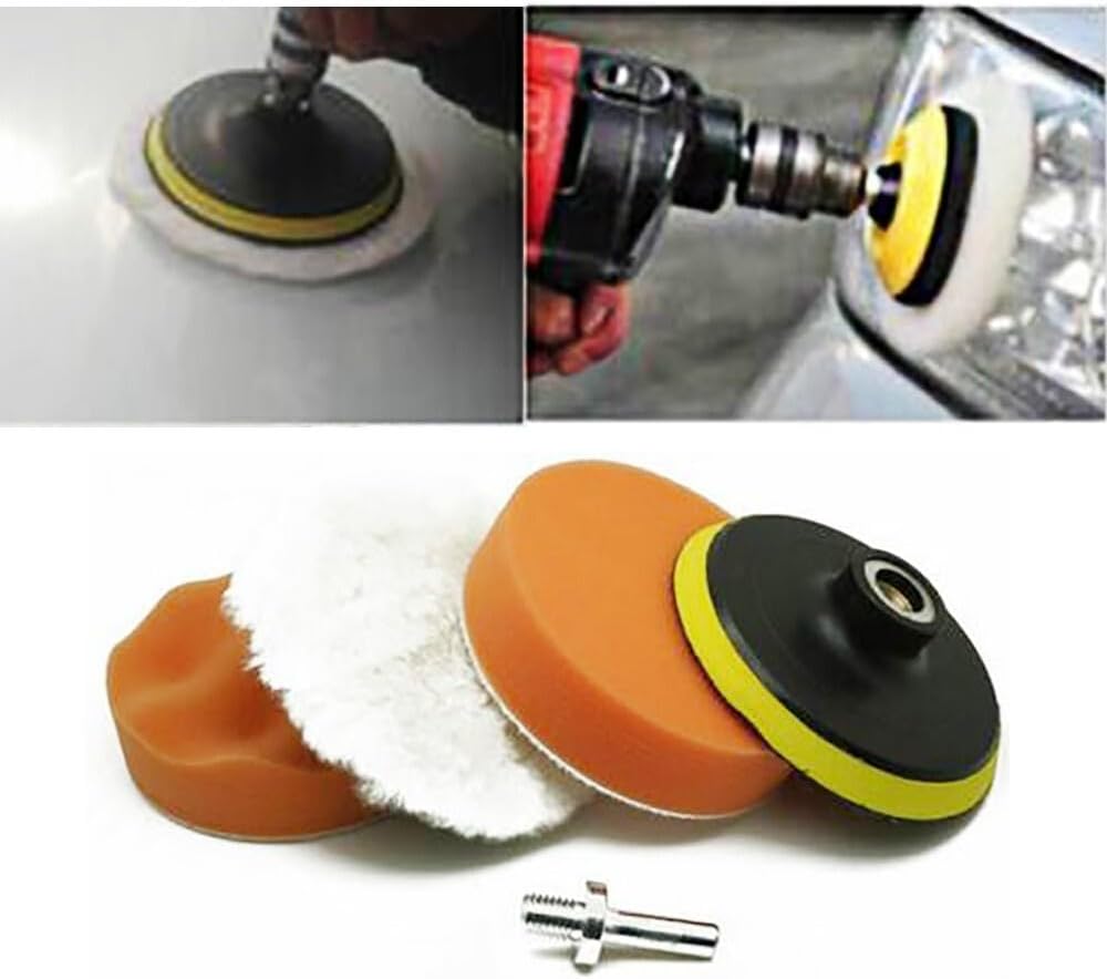 ya 9 10.24 4 inches Gross Polish Polishing Buffer Pad Sponge Kit Drill Adapter Car Pol