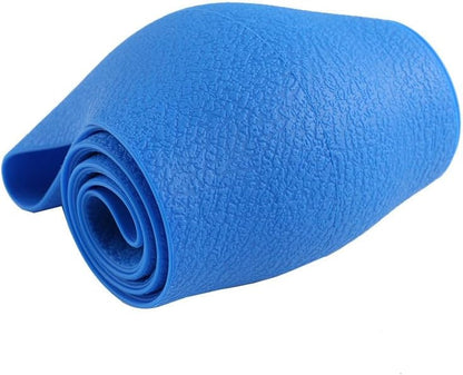 ya 4 8.14 Car Leather Texture Soft Silicone Steering Wheel Cover Anti-Slip Blue 10-12
