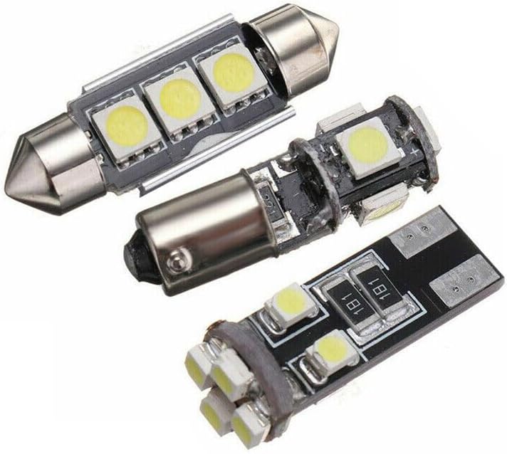 ya 4 8.14 23 Pack LED White Car Bulbs Interior Map Dome Trunk License Plate Light Kit @