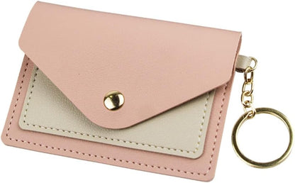 ya 9 10.24 Candy Color Card Pack Keychain Miss Coin Purses for Women Small Wallet