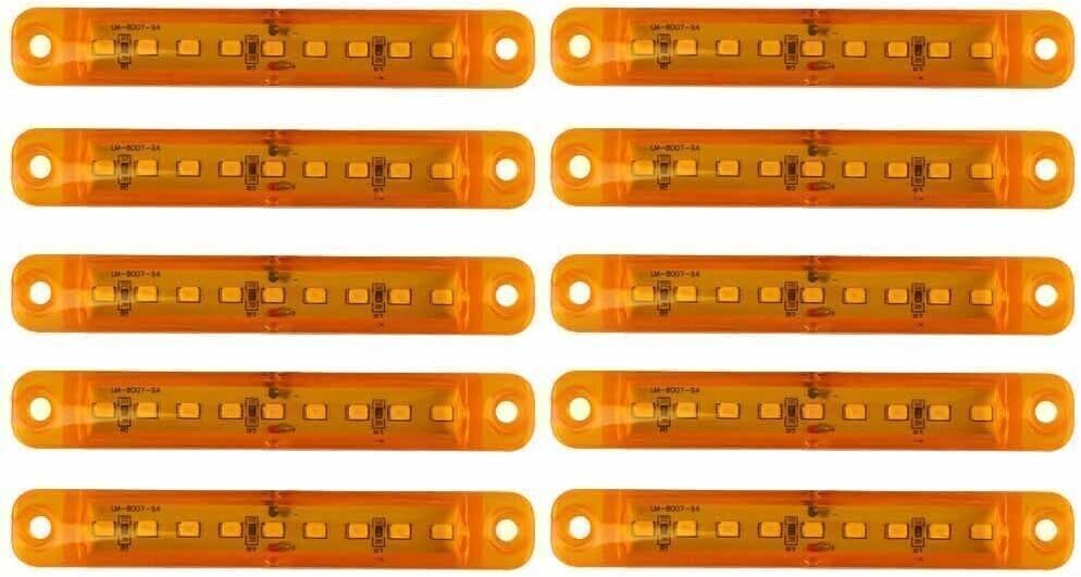 ya 7 8.24 baidi 10x Yellow Amber 9LED Sealed Side Marker Clearance Light 12V Truck Trailer Lorry