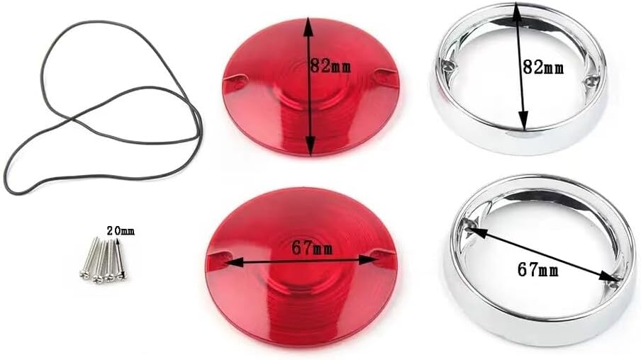 ya 4 8.14 2-piece turn signal lens border decorative ring suitable for Harley Road King Touring 1986-2022