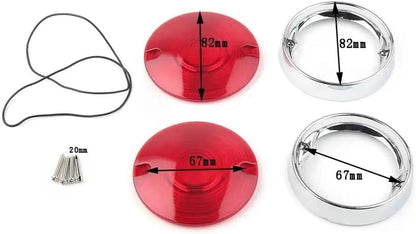 ya 4 8.14 2-piece turn signal lens border decorative ring suitable for Harley Road King Touring 1986-2022