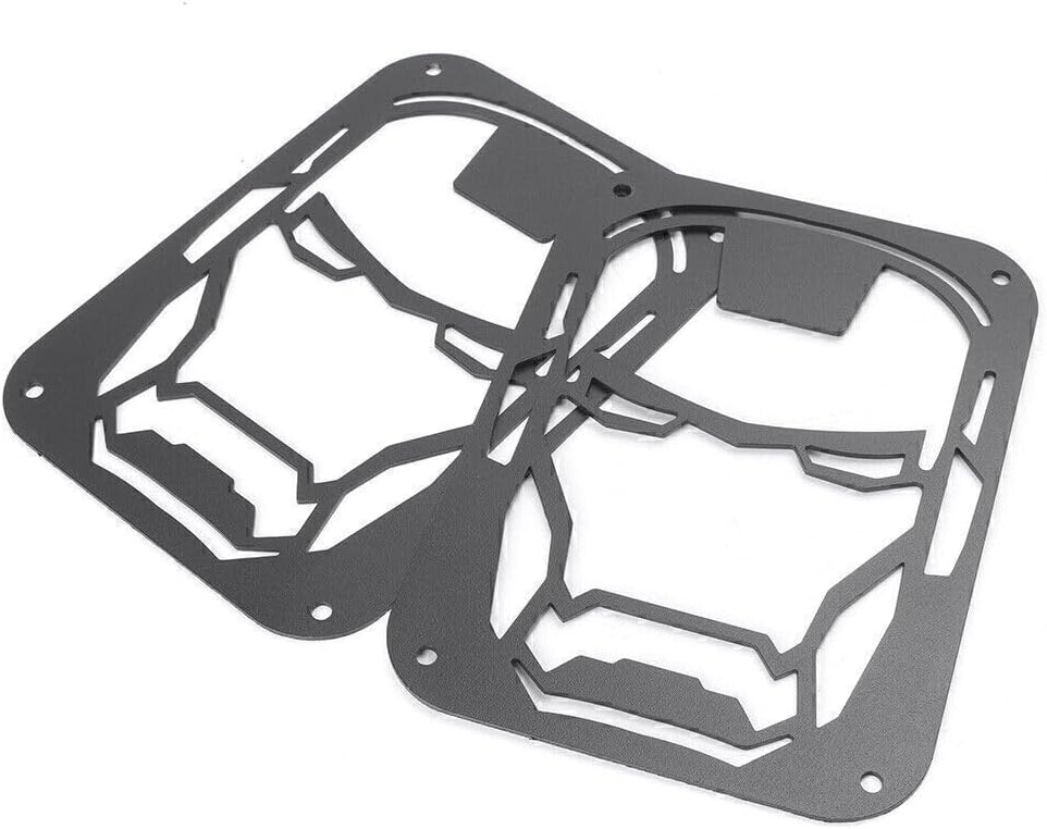 ya 4 8.24 baidi for Jeep for Wrangler JK 2007-2016 Iron for MAN Style 2x Rear Tail Light Guards Covers