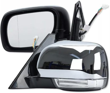 ya 11 9.14 baidiRight Side Door Mirror W/Light Chrome for Mitsubishi for Pajero Montero 2006-2021
