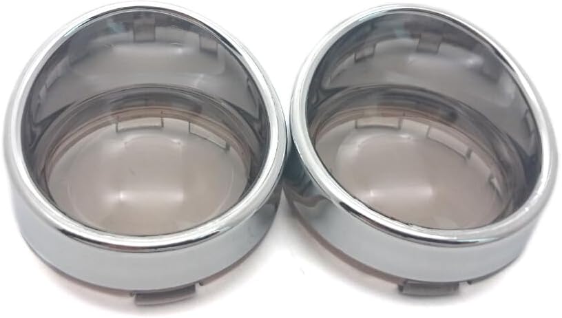 ya 4 8.8.2 Chrome Turn Signal Light Indicator Smoke Visor Lens for Harley Sportster 2000-UP