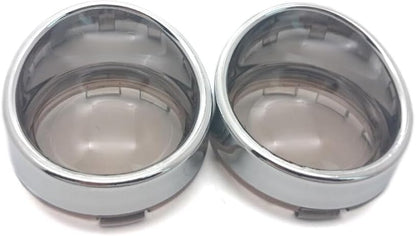 ya 4 8.8.2 Chrome Turn Signal Light Indicator Smoke Visor Lens for Harley Sportster 2000-UP