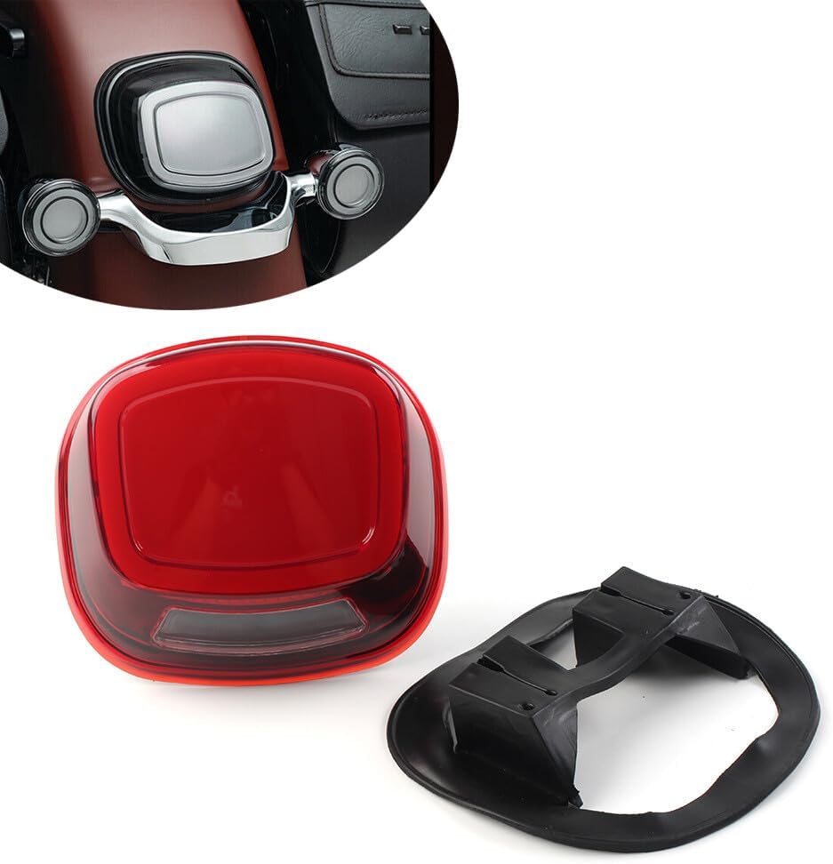ya 10 9.16 zhengce LED Rear Brake Tail Light Red Lens Fit Harley Touring Softail Dyna Sportste