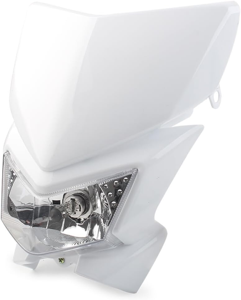 ya 6 8.14 White Motorcycle Front Headlight Head Lamp Mx Enduro Dirt Trail Bike 250cc