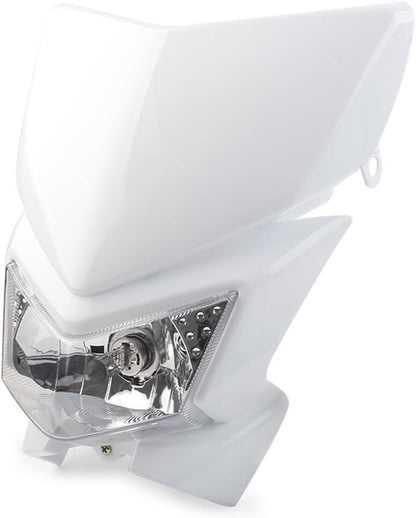 ya 6 8.14 White Motorcycle Front Headlight Head Lamp Mx Enduro Dirt Trail Bike 250cc