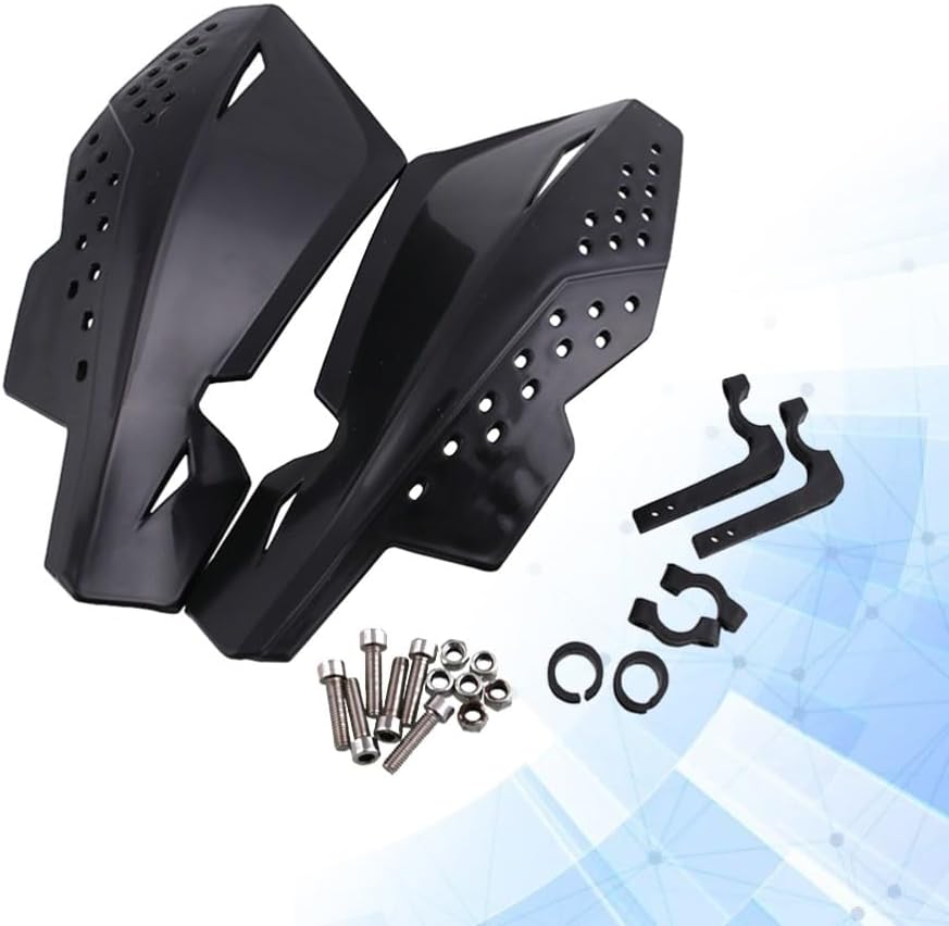 ya 4 8.14 Motorcycle Handguard Set for 7/8 Inch Handlebar Black Aluminum Protector