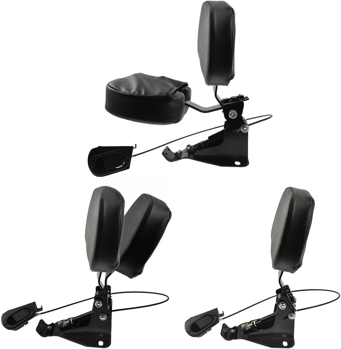 ya 6 8.24 baidi Rider Adjustable Backrest w/Mounting Kit Fit for Harley Touring Glides 2009-23
