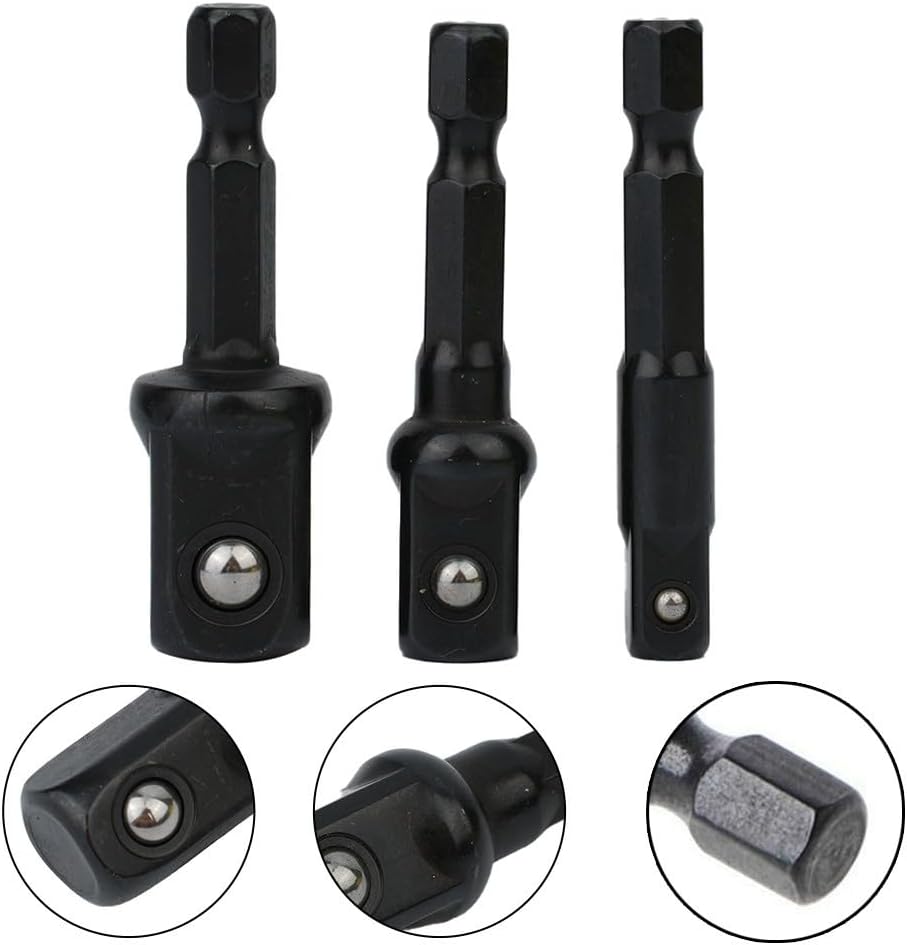 ya 14 9.20 baidi Tool Nut Driver Sockets 3pcs/kit Accessories For Electric Screwdriver Tool-1