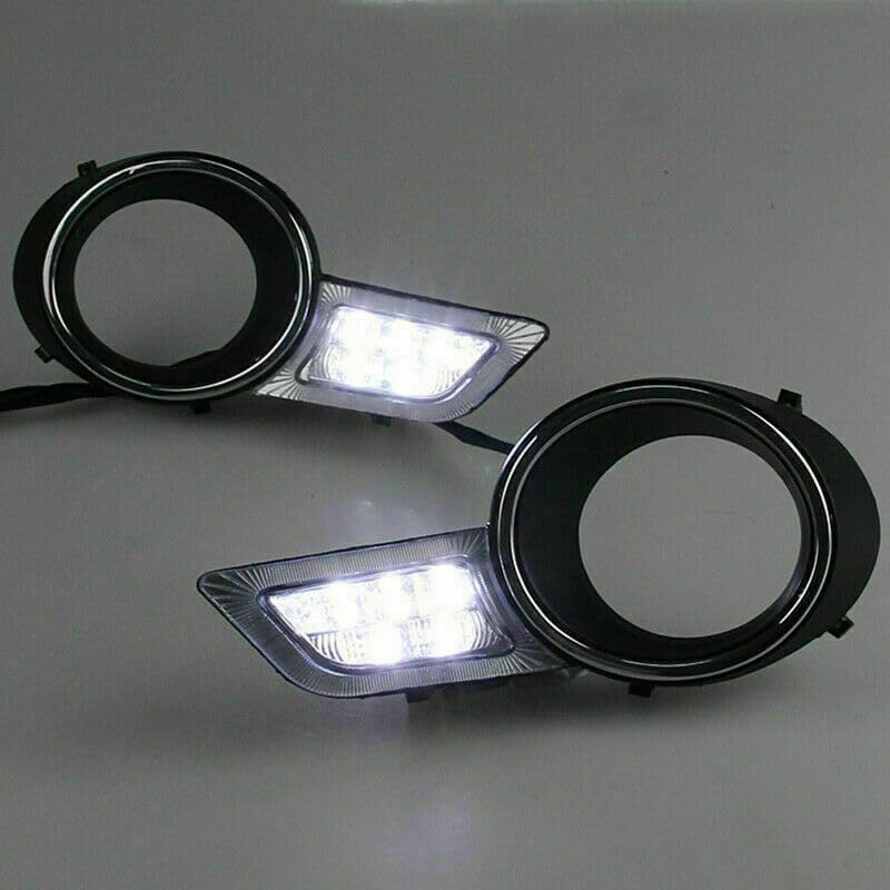 ya 4 8.14 LED DRL Daytime Running Lights Fog Light Replacement Kit for Toyota Highlander 2008-2010